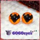 1 Pair 12mm/15mm/18mm Bat Orange Plastic cat eyes, Safety eyes, Animal Eyes, cat eyes